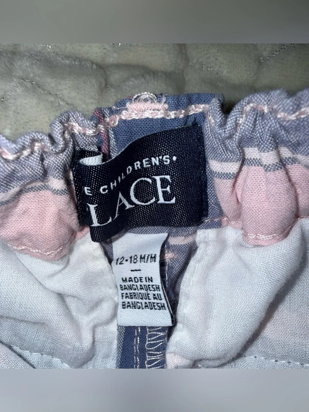 Children’s Place lot of 3 pairs of boys shorts, size 12, and 12-18 mo